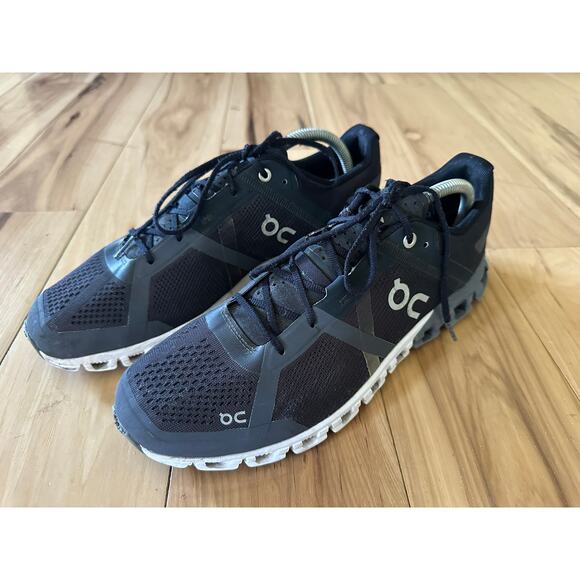 On Cloudflow Men's Black Asphalt Athletic Running Shoes Sneakers Size 9.5 - Picture 10 of 11